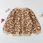 Baby Hot Selling Winter Warm Fashion 100% Cotton Fabric Baby Clothing Long Sleeve Leopard Print Children Sweaters
