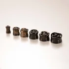 Hot Selling Black Rose Flower Solid Black Ear Plug Bone Flesh Tunnel Body Piercing Earring ForJewelry