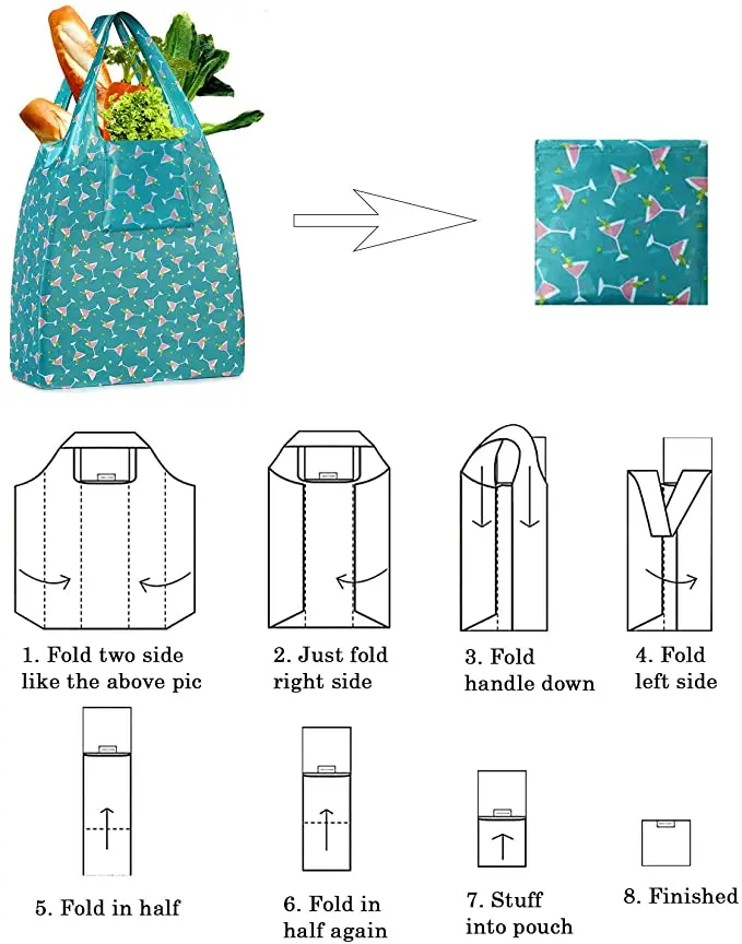 washable eco-friendly cloth bag with pouch
