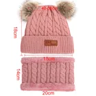 Wool Scarf Hot Sale Cute Popular Wool Ball Cap In Stock Colorful Winter Hat Scarf Set Winter Warm Hat