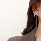 Rhinestone Earrings Fashion Butterfly Rhinestone Tassel Earrings Female Personality Earrings
