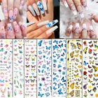 Design Nail Stickers Sticker Newest 6 Design Butterfly Nail Stickers 3D Self-adhesive Nail Butterfly Sticker