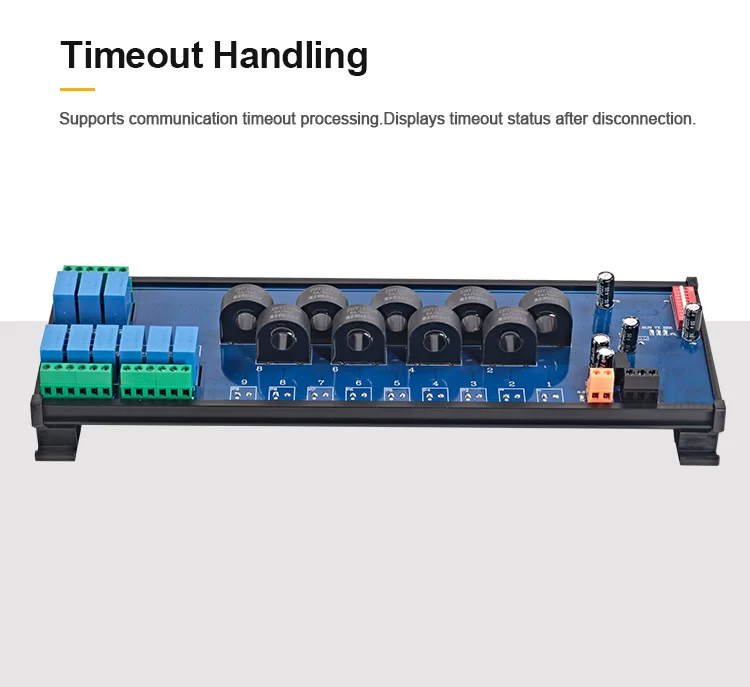 product huaqingjun 9 channel rs485 current voltage transformer detect module rs485 modbus acquisition module-6