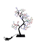 Rgb High Quality 45cm Festival Artificial Led Cherry Blossom Christmas Rgb Flower Branches Light Table Lamps