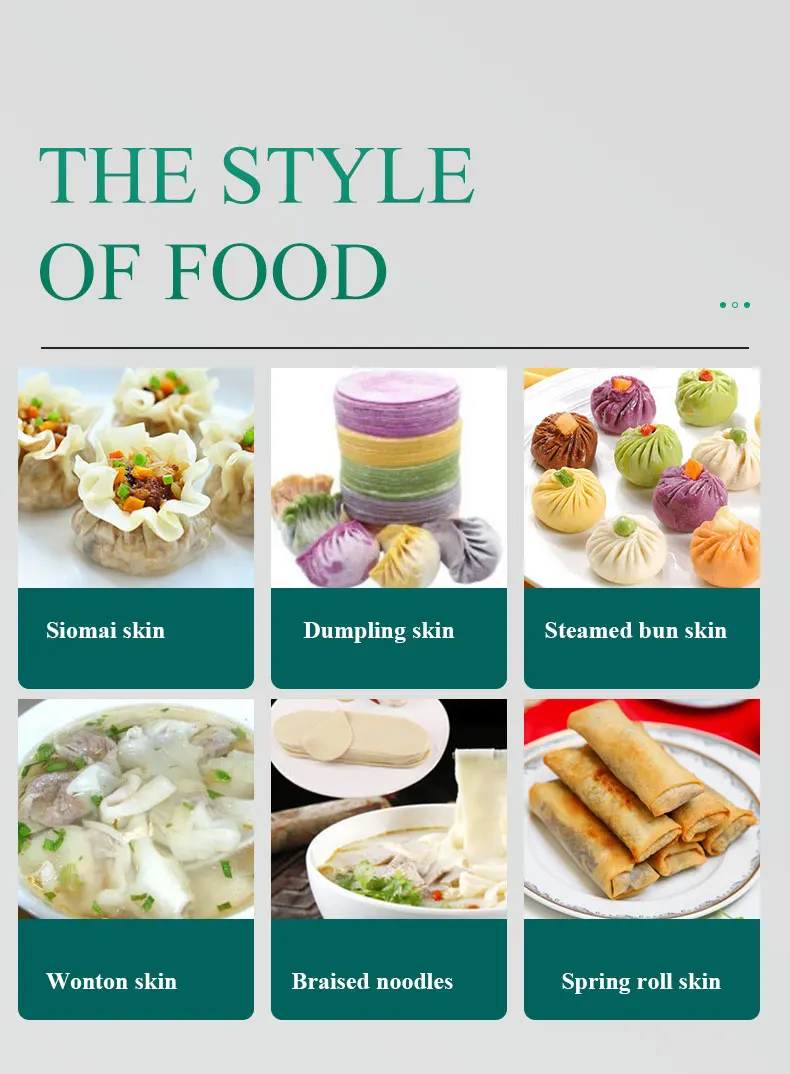 Automatic Dough Dumpling Wrapper Skin Sambusa Siomai Papad Momo Empanada Roti Chapati Tortilla Making Machine details