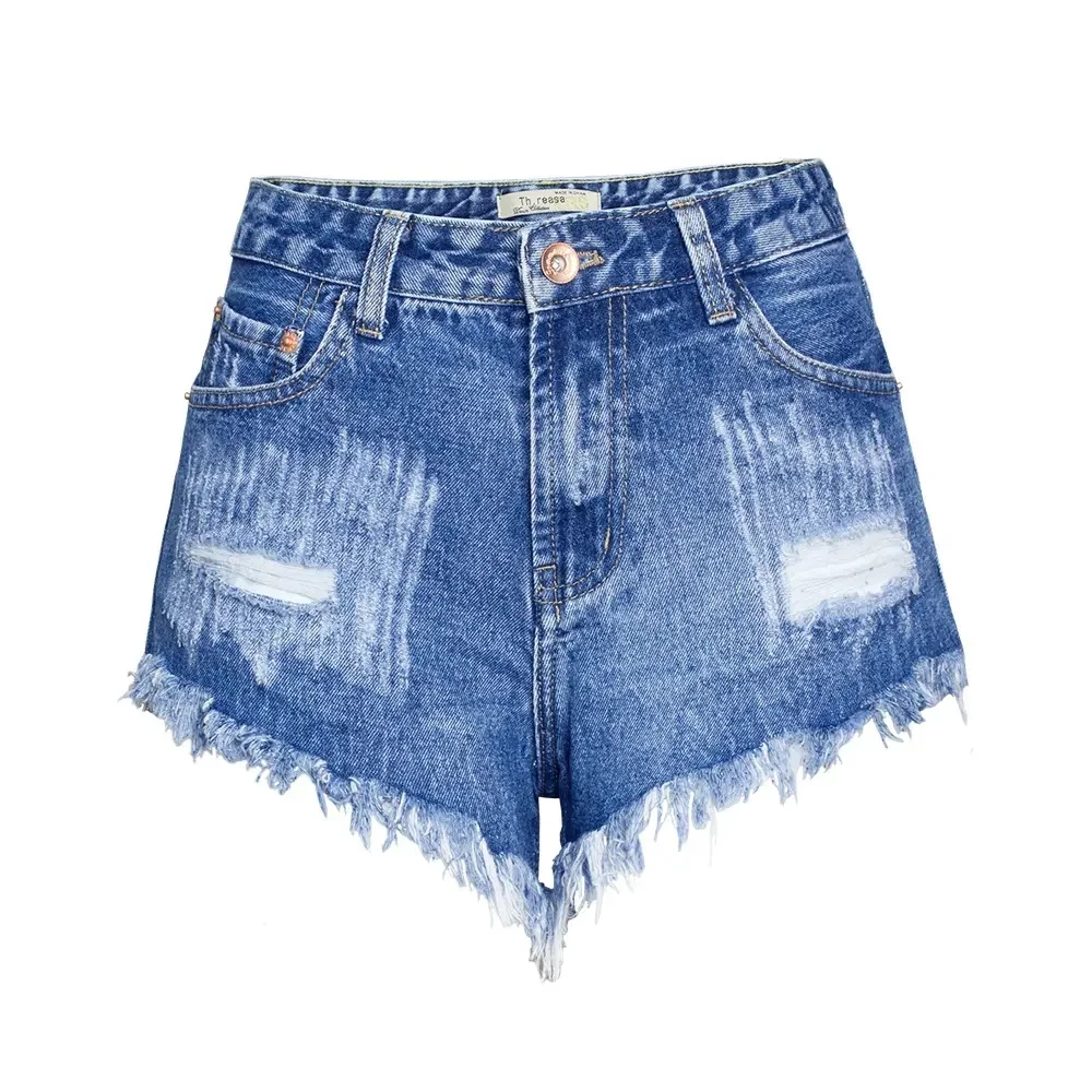 Summer High Waist Women's Jeans Denim Short Hot Pants Shorts Female Loose Curling Denim Shorts Women Shorts