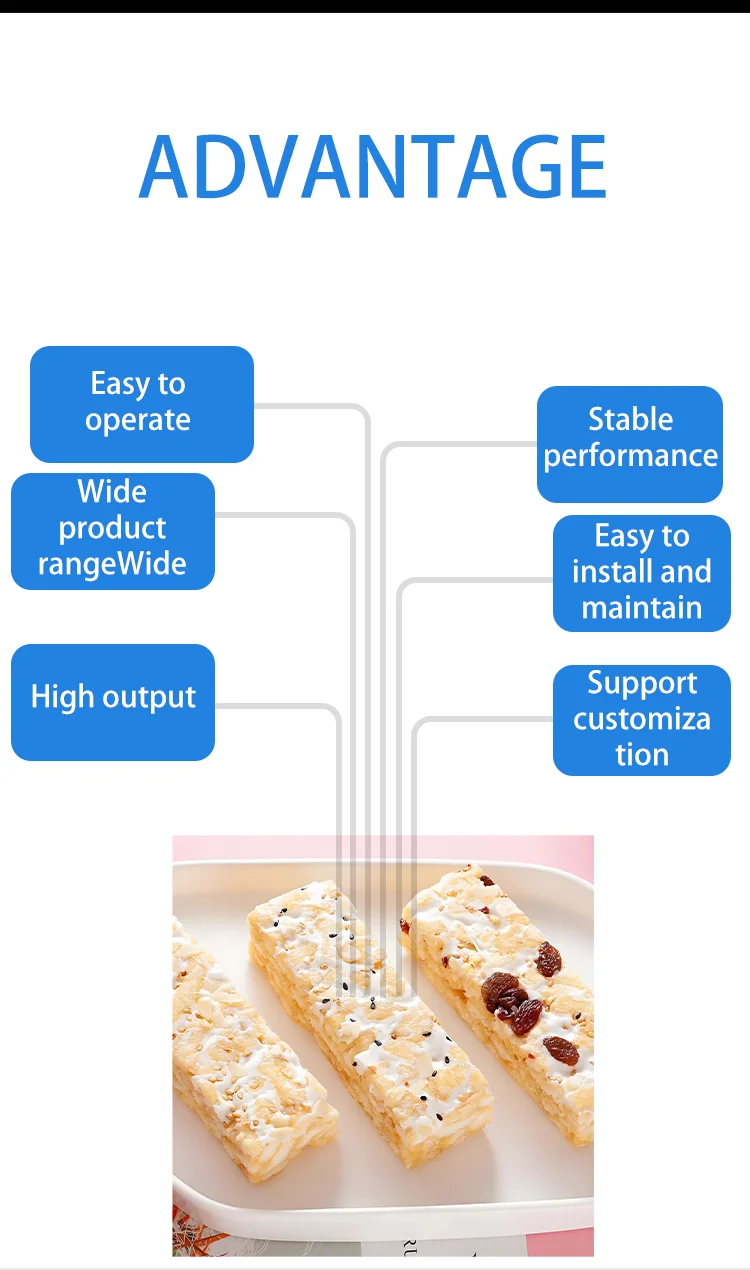 Efficient Easy-Operation Peanut Bar & Rice Cake Biscuit Making Machine Cereal Bar Production Line