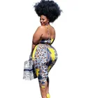 Club Plus Size Women Summer Clothing 2021 Club Print Sleeveless Halter Backless Sexy Midi Dress