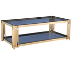 Coffee Table Glass Coffee Table With Gold Chrome Frame
