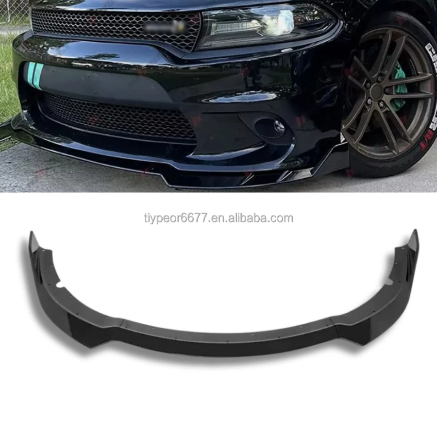 product car front lip diffuser splitters for dodge charger srt 2015 2021 auto bumper plastic accessories body kit scratch protector-3