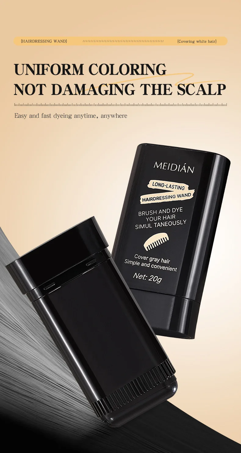 OEM ODM Custom Hairdressing Stick Private Label Wholesale Cover Gray Hair Portable Gentle Dyeing Hairdressing Wand Factory Price