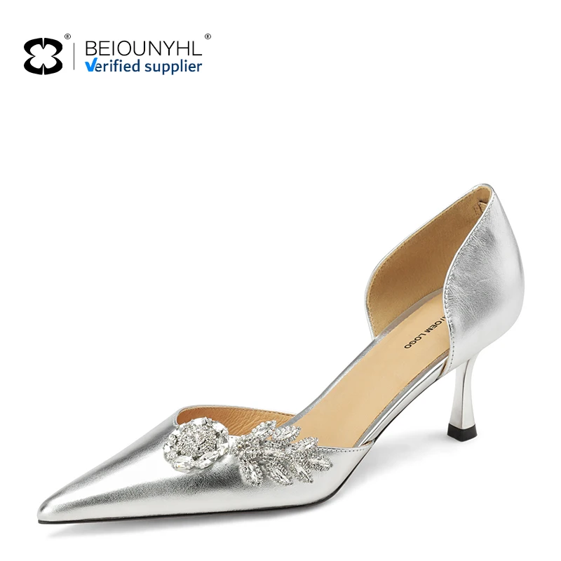 summer new genuine leather Wedding Shoes Sexy classic Heeled Sandals Chengdu High Quality tip fashion Women's Pumps