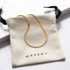 Jewelry MAXERY 2020 Bohemia Jewelry 18K Real Gold Plated Herringbone Chain Choker Necklace Women