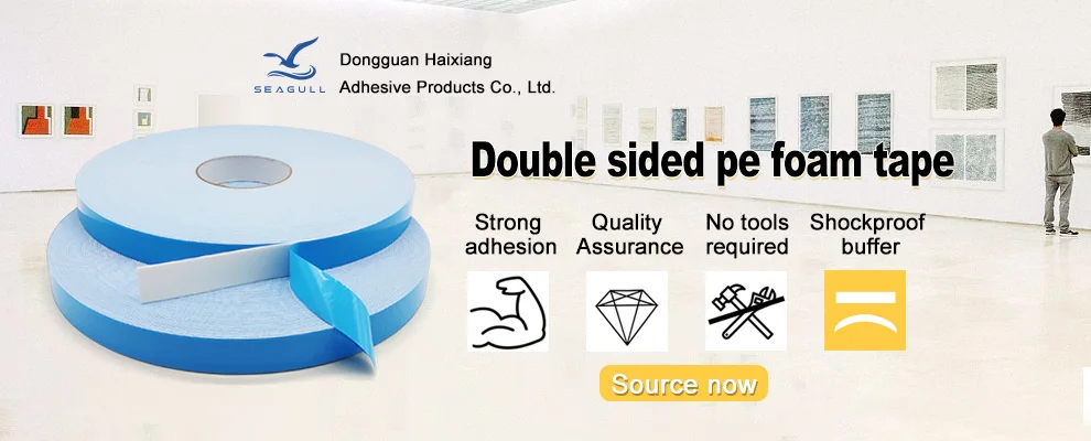 High Tensile Strong Adhesive High Density Double Sided PE Foam Tape for Industrial Applications