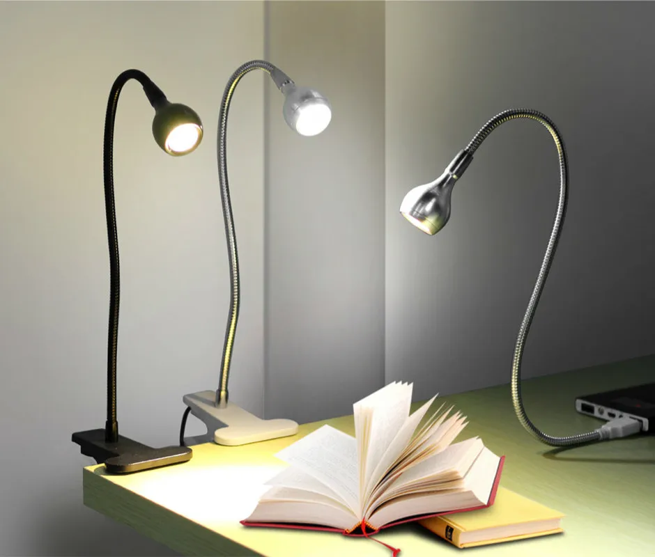 Usb Power Flexible Reading Led Light Clipon Beside Reading Lamp Bed Desk Study Room Bedroom