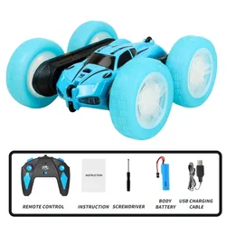 Soli 2.4GHz RC Stunt Car 360 Degree Rotate Double Sided Remote Control Model Twist Car with LED Light Wheel and Music