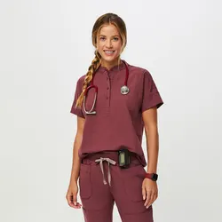 ECBC Custom Polyester Rayon Spandex Women Doctor Nursing Scrubs Medical Scrubs Uniforms Sets