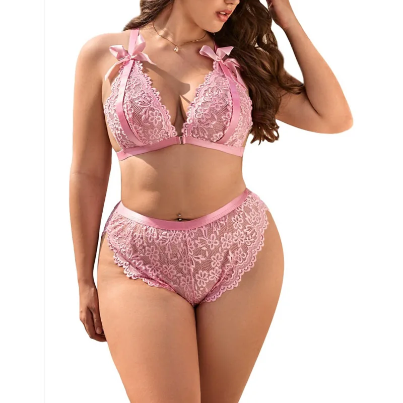 Valentine S Day Lingerie Plus Size Adult Women S Lace Lingerie Set