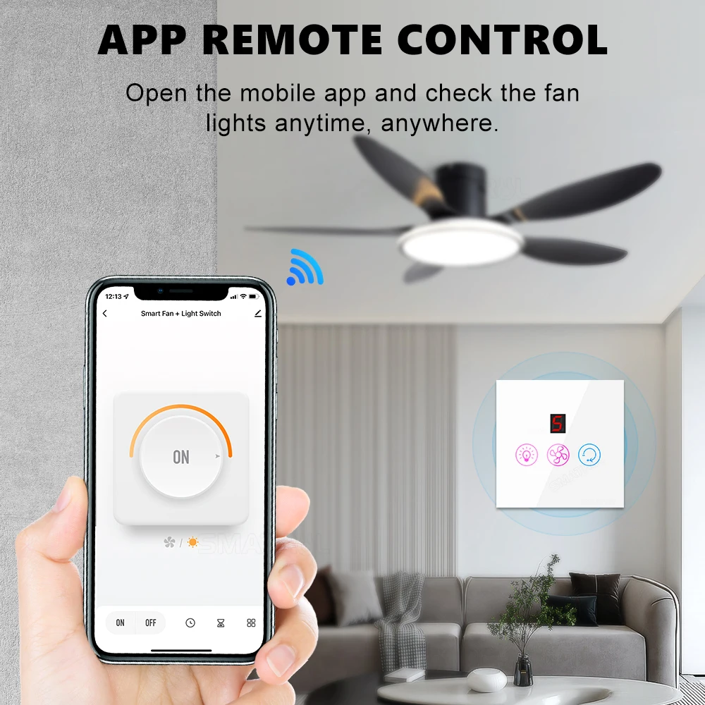 Speed Wifi Touch Fan, SZMYQ, Wall - detail 10
