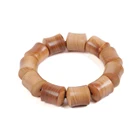 Vintage Bracelet Fashion Eco-friendly 17mm 1 Circle Vintage Wooden Bamboo Bead Bracelet For Men