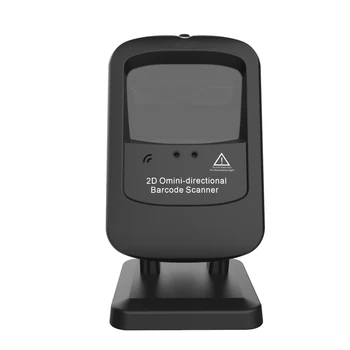 Store Supermarket wired 1D 2D Desktop Barcode Reader 2D Omnidirectional Desktop Barcode Scanner Scanning 1D 2D QR PDF417 Code