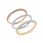 Gold Pave Diamond Band Diamondgold Real Gold Jewelry 14K Yellow Gold Micro Pave Diamond Band Rings For Women