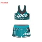 Customize Pattern Cheer Bra And Short Cheerleading Practice Wear Training Wear Cheer Wear