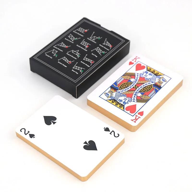 Custom LOGO Surface Finishing Material Packaging Printing High Quality Gold Edge Luxury Plastic Poker Playing Cards With Box 14 -