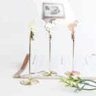 Holder CNglam Metal Silver Gold Rosegold Flamingo Shaped Place Card Holder With Base Desk Memo Holder Pack 10pcs