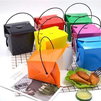 Custom Printed Disposable Eco-Friendly Recyclable Food Grade Paper Fast Food Takeaway Sushi Noodle Kebab Packaging Container