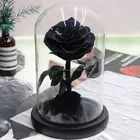 Roses Suresult Wholesale Natural Handmade Eternal Preserved Roses Flower Head Glass Gift Box