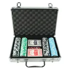 Poker Custom Gaming Box With Playing Cards And Poker Chip With PU Leather Material And High Level Poker Chip Box