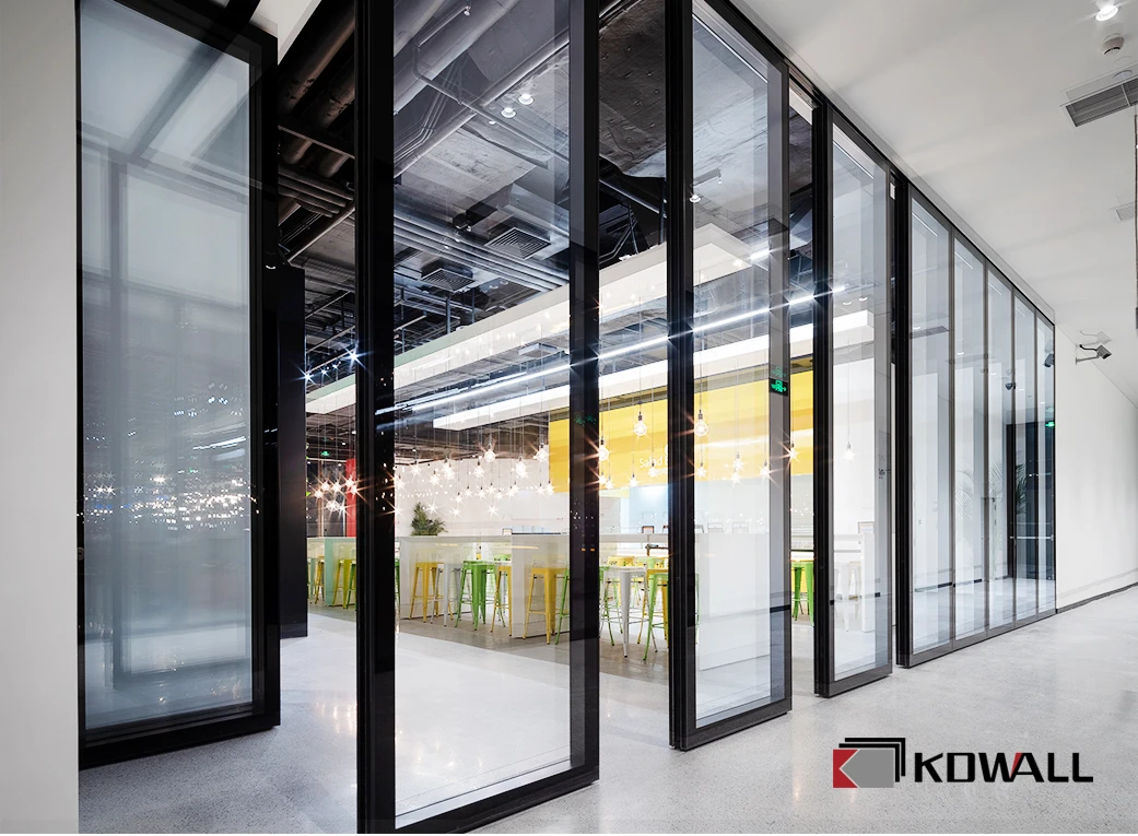 酒店活动内隔墙办公室装饰隔音墙板移动合金折叠隔墙cn供应商