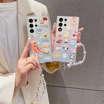 Cartoon phone case for Samsung S24/Ultra S24plus/S24+ S23 Ultra/S23plus Protective case for S22/S22Ultra A05S/A55