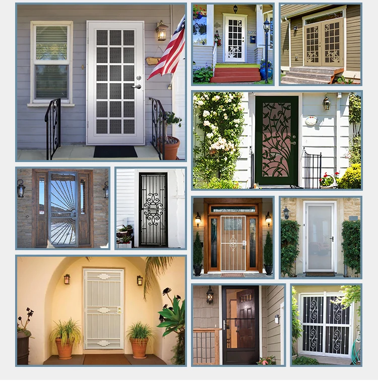 Reliable quality stainless steel security doors wrought iron door exterior security doors