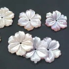Shell Beads Wholesale Exquisite Mother Of Pearl Shell Carved Flower Beads For Jewelry