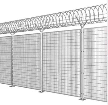 Metal Airport Security Fence with Post Caps Driveway Gates Sport Fence Accessories for Farm Fencing