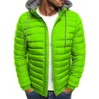 Coat 2021 Hot Sale New Arrive Men's Wind Resistant Puffy Bomber With Hood Zipper Closure Polyester Coat
