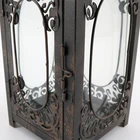 Hand Lantern Lantern High Quality Black Color Large Hand Iron Pressure Glass Brass Wedding Lantern