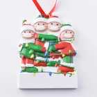 Diy Resin 2021 Family DIY Handwritten Name Snowman Christmas Tree Pendant Resin Santa Claus