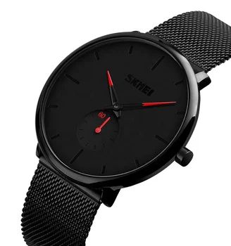 skmei 9185 Classic Men Luxury Brand Watches Black Stainless Steel Minimalist Male Analog Clock Waterproof Quartz Men Wrist Watch