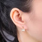 Zircon Earrings Copper Zircon Ear Bone Nails Zircon Screw Stud Earrings Women's Earrings Piercing Jewelry