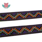 Embroidery 100% Polyester WJ013 Manufacturer Supply Ethnic Style Flower Pattern Retro Lace Embroidery Trimmings