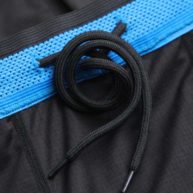 Mesh Quick Dry Fabric Drawstring Double Layer Running Breathable Moisture Absorber Polyester Gym Athletic Wear