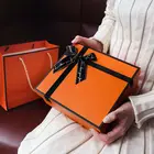 Gift Hot Sale Ribbons Gift Paper Packing Boxes Clothes Paper Gift Box Luxury Clothing Packaging