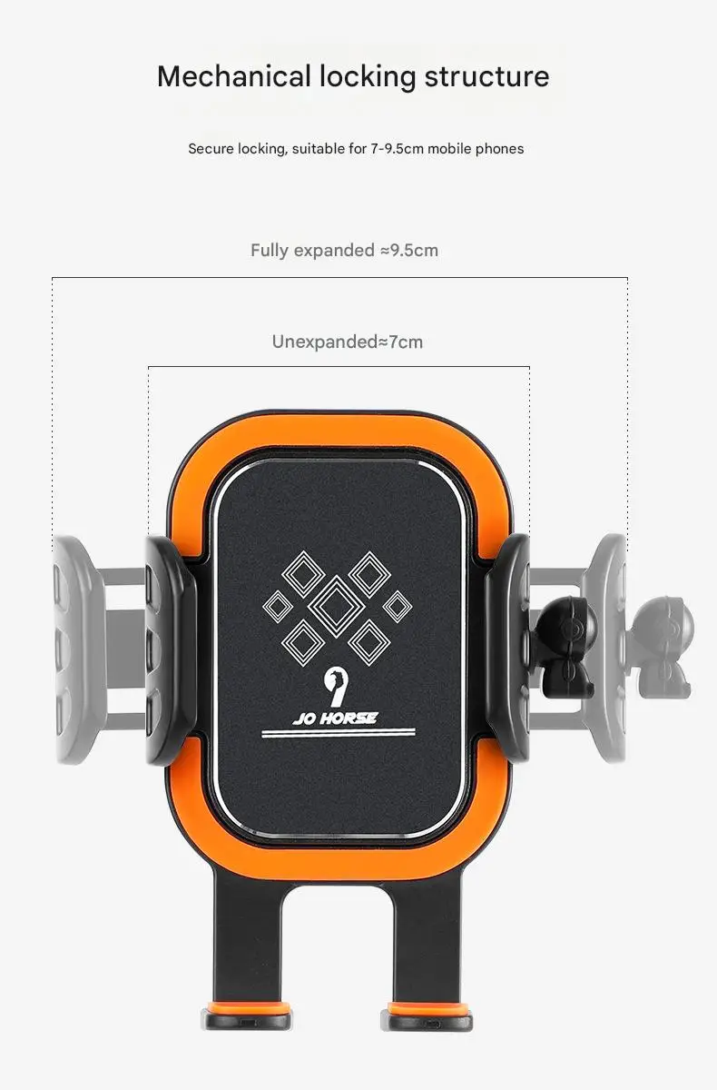 Multifunctional Rotatable Non-Slip Bicycle Motorcycle Accessory Electric Vehicle Aluminum Alloy Mobile Phone Holder Fixed Black