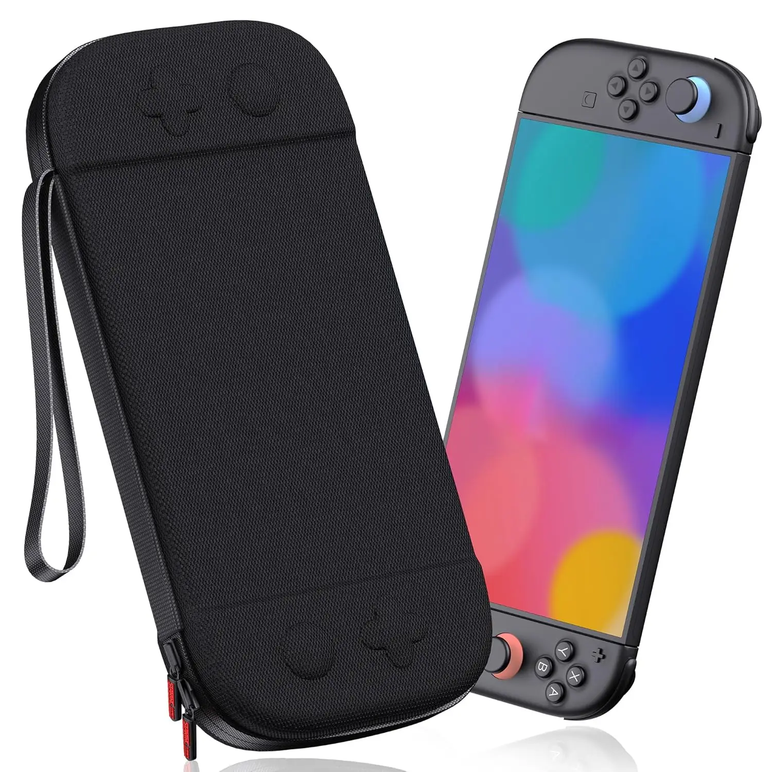 product slim carrying case for nintendo switch 2 2025 travel hard shell case with 12 game card slots protective bag games accessories-5