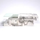 Furniture 2021 New Design Nordic Style White Marble Coffee Table Luxury Modern Livingroom Furniture