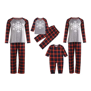 2900 Family Christmas Pajamas Set Family Matching Clothes 2022 Xmas Baby Clothing Adult Kids Pajamas Set Baby Romper Sleepwear