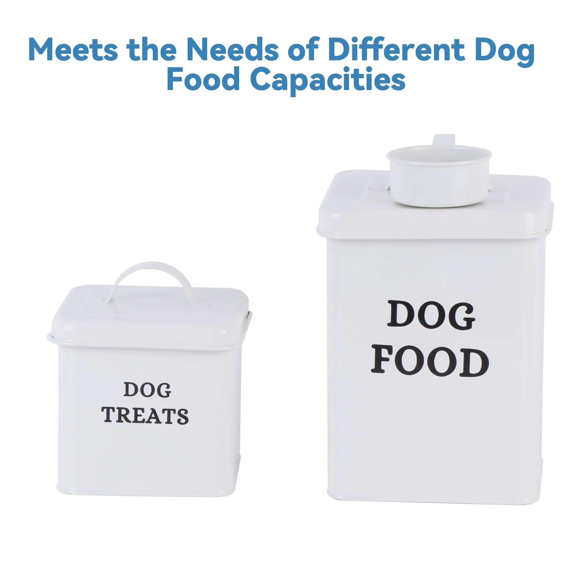 Factory Stock  Airtight Food Storage Container Set Metal Dog Food and Dog Treat Storage Container Sets
